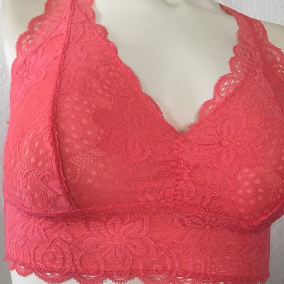 💎 BONGO Lace bralette size small, color orange - Picture 2 of 7
